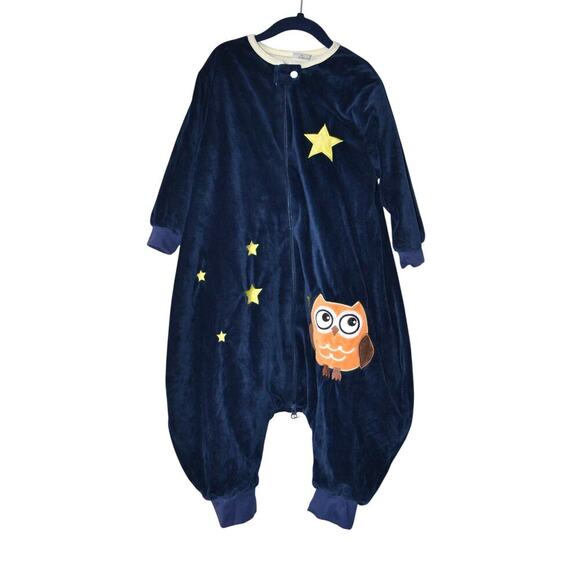 Michley Pajama Sleeping Sack owl Velour Size Medium - Picture 2 of 4